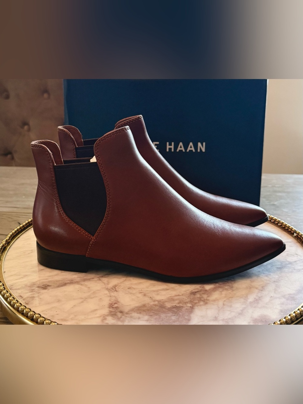 Cole Haan Women’s Brown Leather Chukka Boots/Booties | SZ. 7 (NWB) - Picture 5 of 9